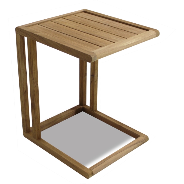 Garnet C shape table 45x40cm 55h TEA FSC STD BRS