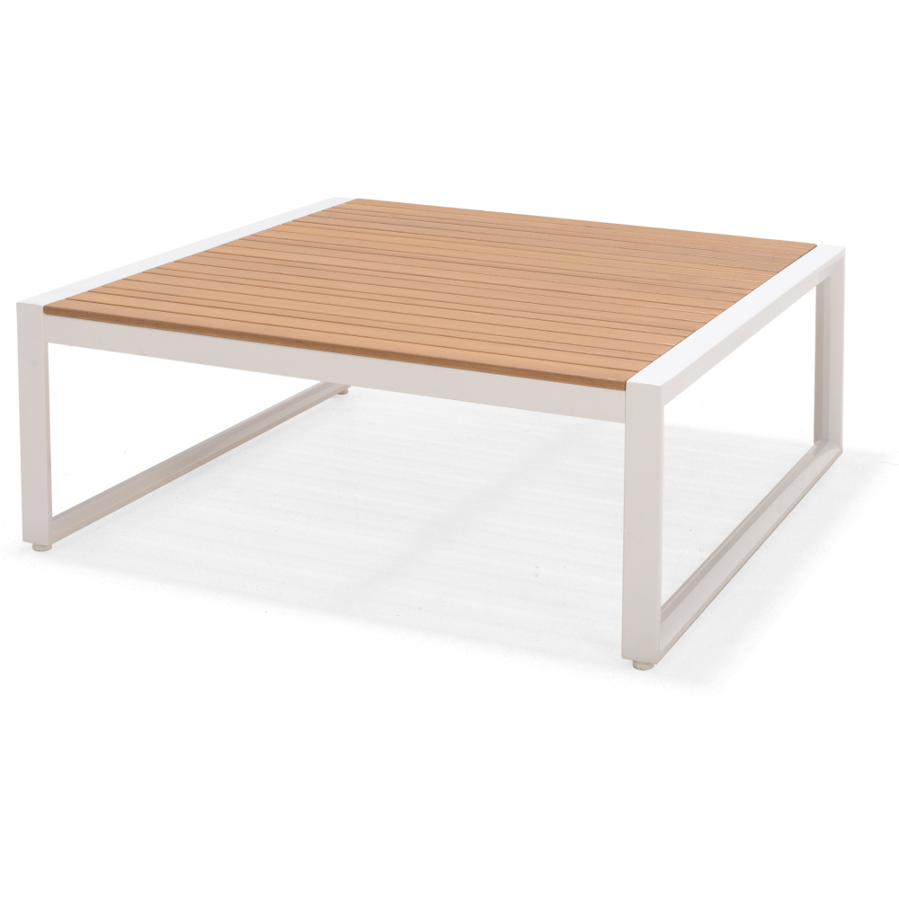 Porto Rotondo sofa square table 86x86cm 35h ALU WHT PAR FSC LOT PN69868C